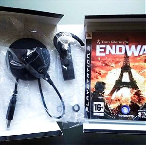 Endwar- PS3 σπάνια έκδοση video game 2008 με ασύρματο ακουστικό εντολών+φορτιστή