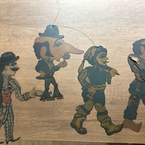 Karagiozis figures used, set of 4 pieces