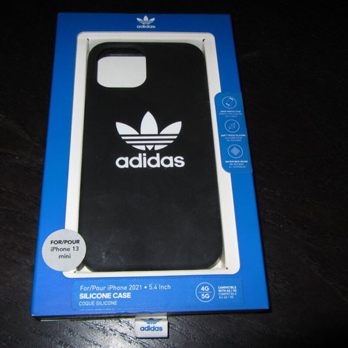 Adidas Snap Back Cover silicone black for iPhone 13 mini new sealed