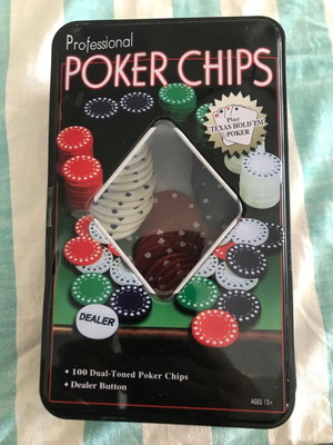 Poker chips used, in very good condition