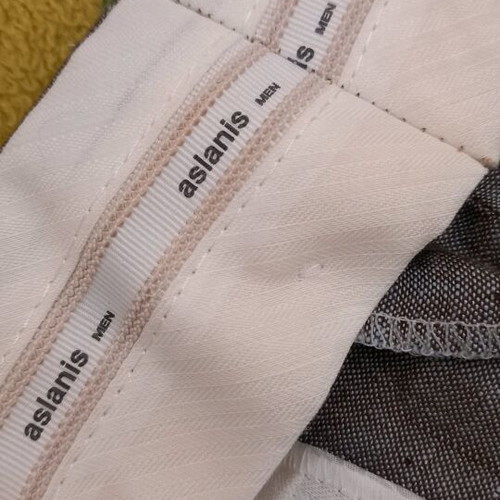Aslanis pants new, 100% linen, gray, size M