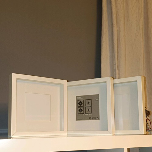 IKEA photo frame set of 3 used, white