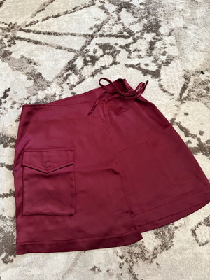 Φούστα Edited μίνι σατέν κρουαζέ βουργουνδί σαν καινούργιο