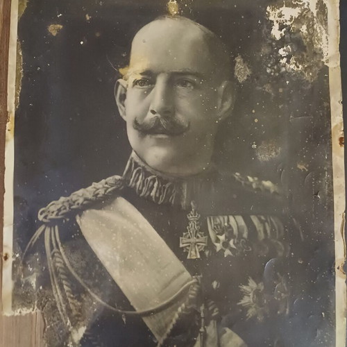 Photograph of King Constantine I used, large 45x55 cm