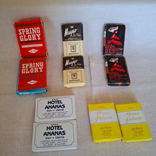 Set of 10 vintage hotel soaps new from Europe