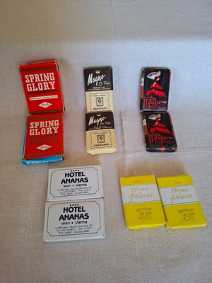 Set of 10 vintage hotel soaps new from Europe