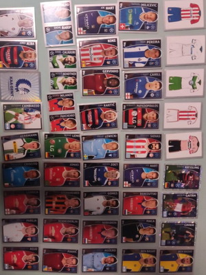 Topps Football Champions League 47 κάρτες αυτοκόλλητα σαν καινούργιο