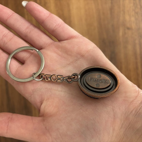 Keychains from Paris and Rome new, brown
