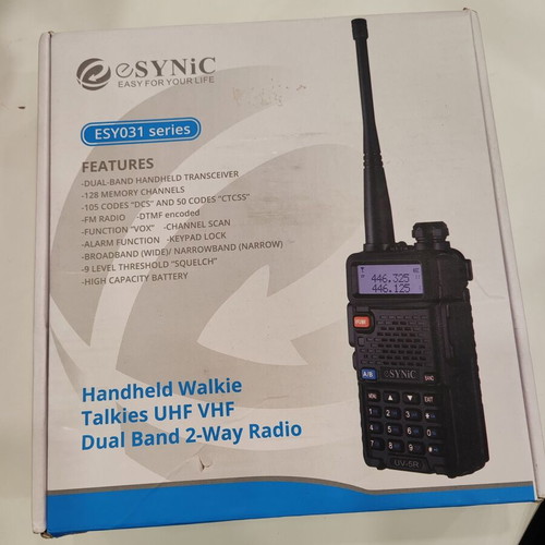eSynic UV-5R Dual Band VHF/UHF walkie-talkie new, camouflage radio for hunting and hiking
