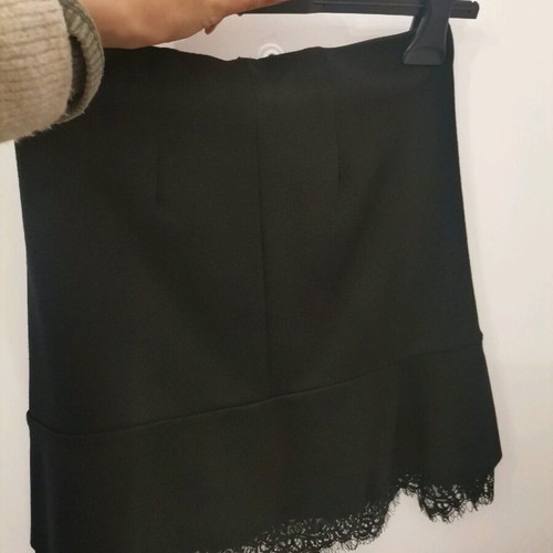Pink Woman mini skirt used, black, size Small with lace trim