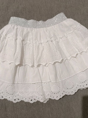 Σετ φούστα και crop top Εβίτα για κορίτσι 3 ετών σαν καινούργιο, άσπρο και ροζ