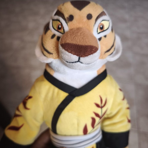 Kung Fu Panda Master Tiger plush toy used, original collectible 2016