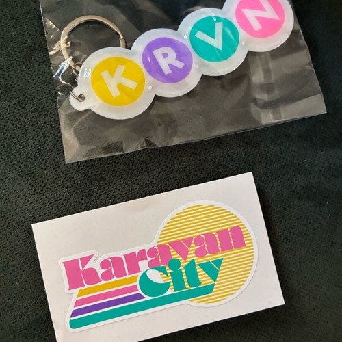 Karavan keychain new with free sticker