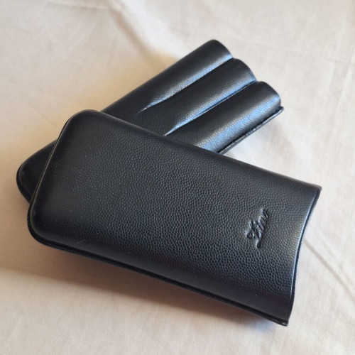 Zino Davidoff Black Leather Cigar Case XL-3