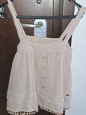 Regalinas sleeveless blouse like new, one size, beige and light brown