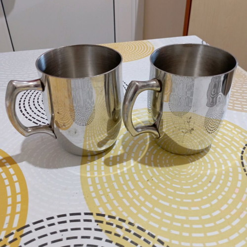 Guinness collectible mug set of 2 used, pewter alloy