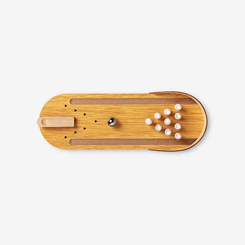 Wooden bowling game new, compact and portable