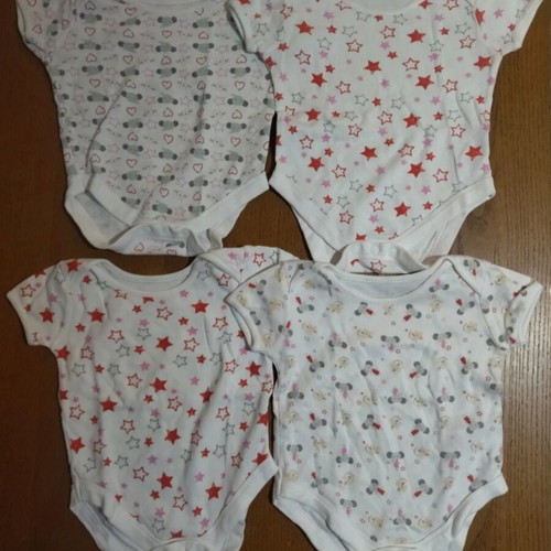 Mothercare baby bodysuit set for girl 3-6 months, like new, 4 pcs