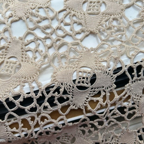 Beige Crochet Table Runner handmade, new