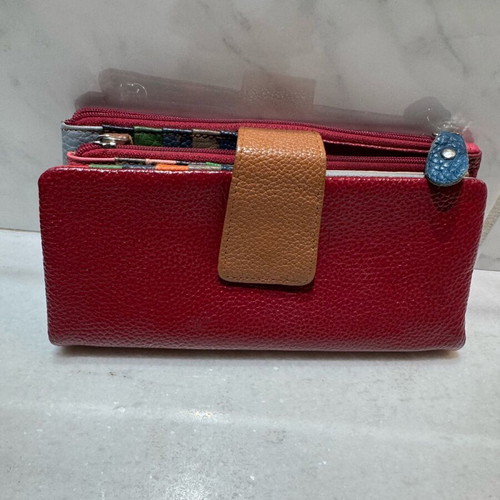 Women's wallet like new, multicolored with many compartments
