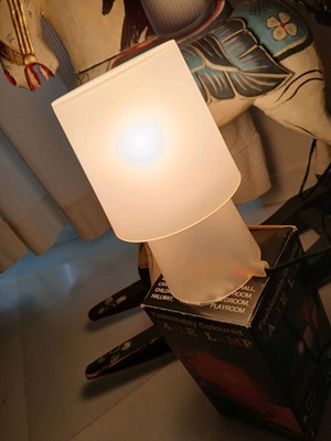 Table lamp minimal milky thick plastic new