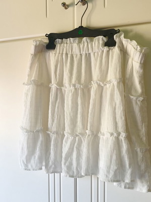 Λευκή καλοκαιρινή φούστα Shein plus size 3XL μεταχειρισμένη
