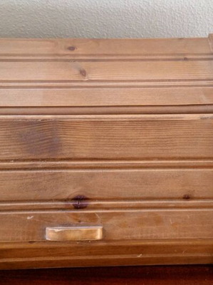 Wooden bread box like new, dimensions 0.45x0.25x0.15