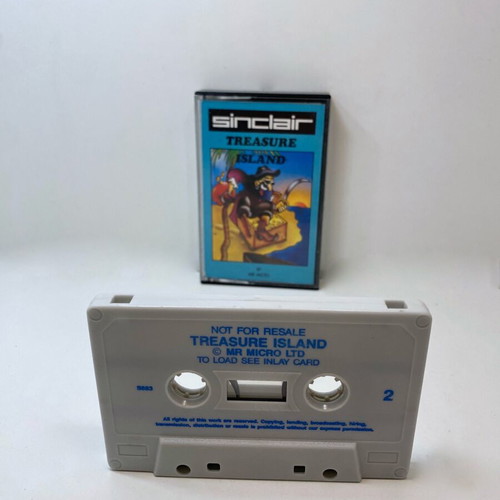 Treasure Island 1984 Spectrum ZX tape cassette used, complete with manual