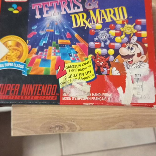 Tetris & Dr. Mario SNES game new