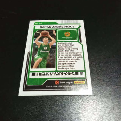 Saras Jasikevicius Panathinaikos BC 2025-26 Panini Contenders EuroLeague card like new