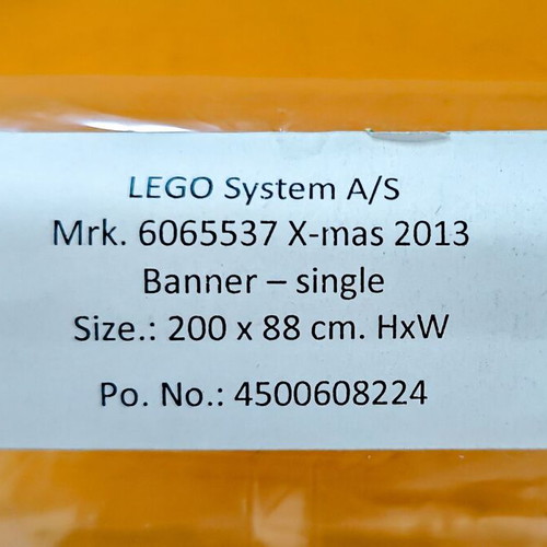 Lego Christmas Retail Banner new, fabric collectible with tree theme