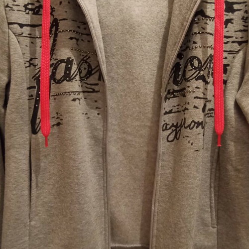 Women's sweatshirt with zipper XXL used, gray and pink