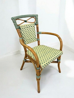 Bamboo chair new in brown and green