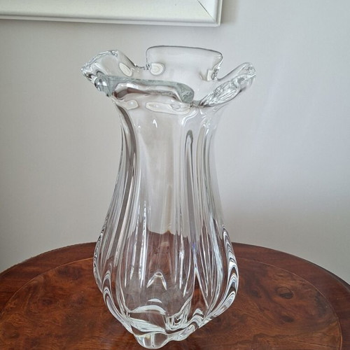 Murano vase transparent like new, 25 x 15 cm