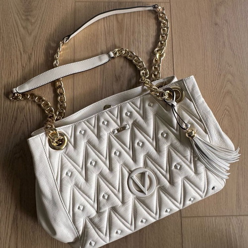 Valentino shoulder bag like new, beige leather, spacious with many pockets