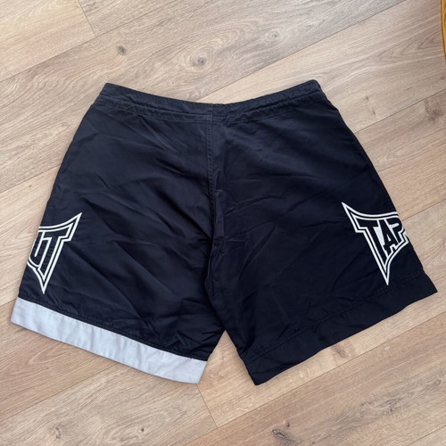Tapout Swim Shorts XL used, black MMA UFC box shorts made in USA