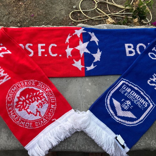 Uefa Champions League Official Licensed Olympiacos Bordeaux Match Scarf like new