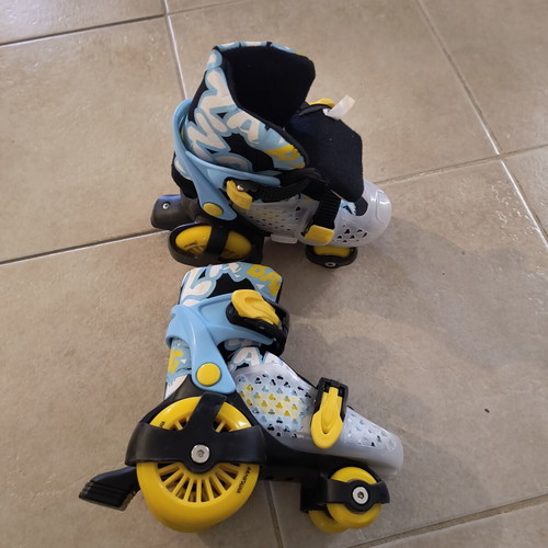 3K Adjustable Quad Skates for Boys Blue, like new, size 26-29