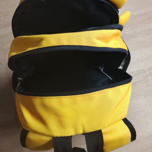Children's tiger backpack used, Polo brown and yellow