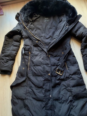 Zara jacket thin parka black like new, small