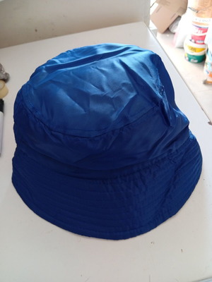 Winter hat blue like new, polyester and acrylic, size M