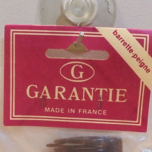 Garantie set of 2 brown hair comb clips new