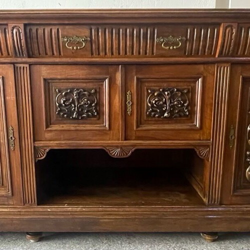 Antique buffet used, solid walnut, functional