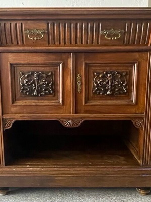 Antique buffet used, solid walnut, functional