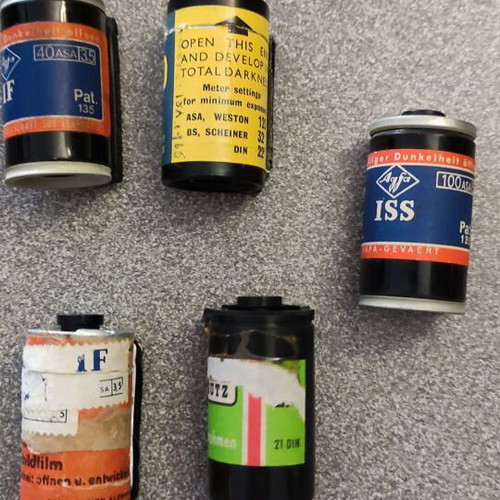 Black and white film pack of 5 used, 1950s–1960s
