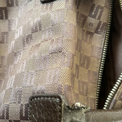Sisley barrel bag used, brown, shoulder and hand