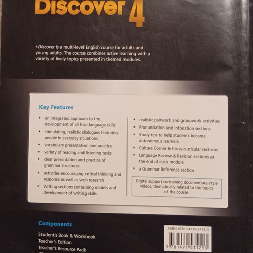 Discover 4 Student's Book & Workbook like new
