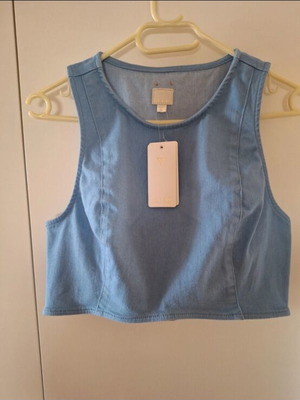 Guess cropped top with elastic back new, blue, size S