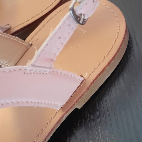 Nak Shoes women's flat sandals size 39 like new, pink