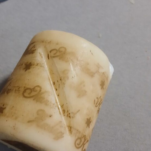 Set of 2 decorative candles with minor dents